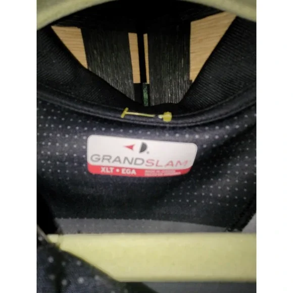 Mens GolF Polo Black White Gray Sixe XLT.‎ Grand SLAM BRAND - Picture 2 of 3